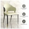 Leisuremod Aria Modern Dining Chair in Leather and Iron Legs with Curved Back in Grey, 4PK AC45GR4 - alternate 9