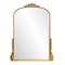 Homeroots 34" Antiqued Gold Wood Baroque Arch Framed Accent Mirror 635507 - alternate 6
