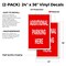Signmission Additional Parking Here, Vinyl Decals Only 24 Inch x 36 Inch, Vinyl Decal, 2PK DSB-2436-2PACK-Additional Parking Here - alternate 2