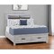 Homeroots Gray Ribbed Texture Wood And Faux Leather Full Bed Frame With Two Drawers 564733 - alternate 1