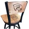 Holland Bar Stool Co 25" Blk Wrinkle Western Kentucky Swivel Bar Stool, Laser Engraved Back L03825BWMedMplAWestKyMedMpl - alternate 1
