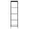 Homeroots 70" Black Metal and Glass Four Tier Bookcase 527592 - alternate 4