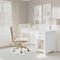 Martha Stewart Hutton Shaker Style Home Office Desk w/2 Side Drawers in White w/Polished Brass Hardware ZG-ZP-11-WH-GLD-MS - alternate 10