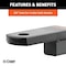 Curt Ball Mount, 9-3/4 in L, 1-1/4 in Drop, 3/4 in Rise, Class 2 Hitch, Carbon Steel, Powder-Coated 45519 - alternate 6