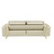 Homeroots 90" Beige Italian Leather Sofa With Gold Legs 491051 - alternate 10