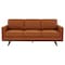Leisuremod Chester Modern Leather Sofa with Birch Wood Base, Cognac Tan CS83TN-L - alternate 10