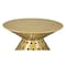 Homeroots 30" Gold Iron Round Pedestal Coffee Table 565061 - alternate 9