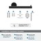 Amerock Arrondi Single Post Tissue Roll Holder in Matte Black BH26540MB - alternate 5