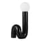 Jonathan Y Katya 18" Scandinavian Minimalist Ceramic Spiral Tube LED Table Lamp, Black JYL5500B - alternate 7