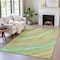 Homeroots 8' X 10' Green Peach And Gold Abstract Washable Indoor Outdoor Area Rug 631242 - alternate 7