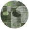Homeroots 8' Fern Green And Gray Round Geometric Washable Indoor Outdoor Area Rug 604320 - alternate 9