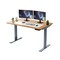 Homeroots 60" Adjustable Brown and Gray Stainless Steel Computer Desk 397746 - alternate 6