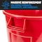 Magnum Tool Red 32 Gallon Trash Can Set (Trash Can, Quiet Dolly, and Reinforced Lid) (4 Set) CMTC-CLD0-32R04 - alternate 9