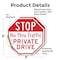 Signmission Stop No Thru Traffic Private Drive, 6 inch X 6 inch, Vinyl Decal, 2PK OC-D-2PACK-6-223 - alternate 4
