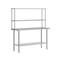 Flash Furniture Reese Work Table, 18 Gauge Stainless Steel Top Shelf and Double Overshelves and Undershelf NH-WT-2460-OSH-GG - alternate 1