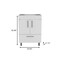 Homeroots 24" White Wood Freestanding Double Door Bathroom Vanity With Sink 478250 - alternate 4
