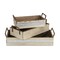 Homeroots Set of Three White Solid Wood And Metal Crate, 3PK 487716 - alternate 7