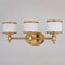 Vaxcel Carlisle 3 Light Gold Brass Traditional Bathroom Vanity Fixture White Glass W0479 - alternate 10