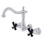 Kingston Brass Double-Handle Wall Mount Bathroom Faucet, Polished Chrome KS1251PKX - alternate 1