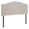 Homeroots Beige Linen Blend Upholstered Arched Queen Headboard With Nail Head Trim 490187 - alternate 1