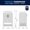 Flash Furniture Vega 24in. Vanity w/Sink, Soft Close Doors & Open Shelf, Carrara Marble, Black Hardware, Wht/Wht FS-VEGA24-WH-HDBLK-GG - alternate 10