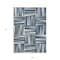 Homeroots 9' X 12' Denim Blue Gray And Ivory Geometric Washable Indoor Outdoor Area Rug 598254 - alternate 9