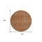 Homeroots 8' Brown Copper And Gray Round Striped Washable Indoor Outdoor Area Rug 597423 - alternate 5