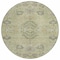 Homeroots 8' Artichoke Green Brown And Beige Round Floral Washable Indoor Outdoor Area Rug 605445 - alternate 9
