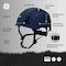 Ge Safety Helmet, Vented, Blue GH400B - alternate 4
