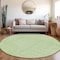 Homeroots 8' Mint Green And Ivory Round Geometric Washable Indoor Outdoor Area Rug 600836 - alternate 9