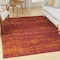 Homeroots 5' X 7' Red And Orange Abstract Indoor Outdoor Area Rug 545545 - alternate 9