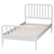 Baxton Studio Lucera Mid-Century White Twin Size Bobbin Bed 257-14013-ZORO - alternate 8