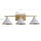 Jonathan Y Yvette 3-Light 25" Metal Vanity Wall Light, White/Gold JYL9014A - alternate 8