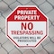 Signmission Private Property No Trespassing Vio, 6 inch X 6 inch, Plastic Sign, 2PK OC-P-2PACK-6-167 - alternate 7