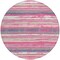 Homeroots 8' Pink Gray And Green Round Striped Washable Indoor Outdoor Area Rug 598916 - alternate 8
