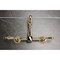 Kingston Brass Two-Handle Wall Mount Bridge Kitchen Faucet, Polished Brass KS2442AL - alternate 6