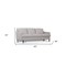 Homeroots 83" Pearl Leather Sofa With Black Legs 491280 - alternate 5