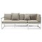 Leisuremod Chelsea White Sectional With Adjustable Headrest & Coffee Table With Beige Cushions CSLW-80BG - alternate 10
