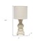 Homeroots 13" Distressed Beige Novelty Table Lamp With Beige Drum Shade 643489 - alternate 1