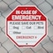 Signmission In Case of Emergency Please Save Ou, 6 inch X 6 inch, Plastic Sign, 2PK OC-P-2PACK-6-90 - alternate 6