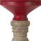 Homeroots Set of Three Red And Natural Ornate Resin Tabletop Pillar Candle Holders, 3PK 516457 - alternate 7