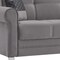 Homeroots 89" Gray Microfiber Convertible Futon Sleeper Sofa And Toss Pillows With Storage 607157 - alternate 8