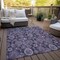 Homeroots 3' X 5' Eggplant Purple And Lavender Damask Washable Indoor Outdoor Area Rug 588160 - alternate 8