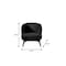 Homeroots 28" Black Velvet and Steel Lounge Chair 716374 - alternate 7