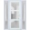 Vdomdoors Front Exterior Prehung FiberGlass Door Frosted Glass / Manux 8552 White Silk / 2 Sidelight Exterior MANUX8552EXD-WS-W16+36+16 x H80-RH - alternate 4