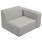 Homeroots 44" Gray Fabric Modular Sofa With Brown Legs 641028 - alternate 8