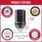 Coyote Wheel Accessories WHEEL INSTALLATION KIT 5 Lug Kit 14 Millimeter x 15 Thread Size 60 Degree Conical Acorn 166 In 53K548BLK - alternate 5