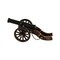 Homeroots 3" Brown and Black Metal Louis XIV Cannon Hand Painted Sculpture 402236 - alternate 9