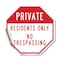 Signmission Private Residents Only No Trespassi, 10 Inch X 10 Inch, Vinyl Decal OC-D-10-133 - alternate 1