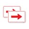 Signmission Arrow Red, 18'' X 24'' 2 Signs, Heavy Gauge Aluminum, 2PK A-1824-2PACK-24335 - alternate 1